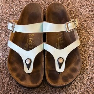 Birkenstock women’s teal blue Sandals